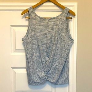 Athleta grey tank top w/knot detail, size 1X